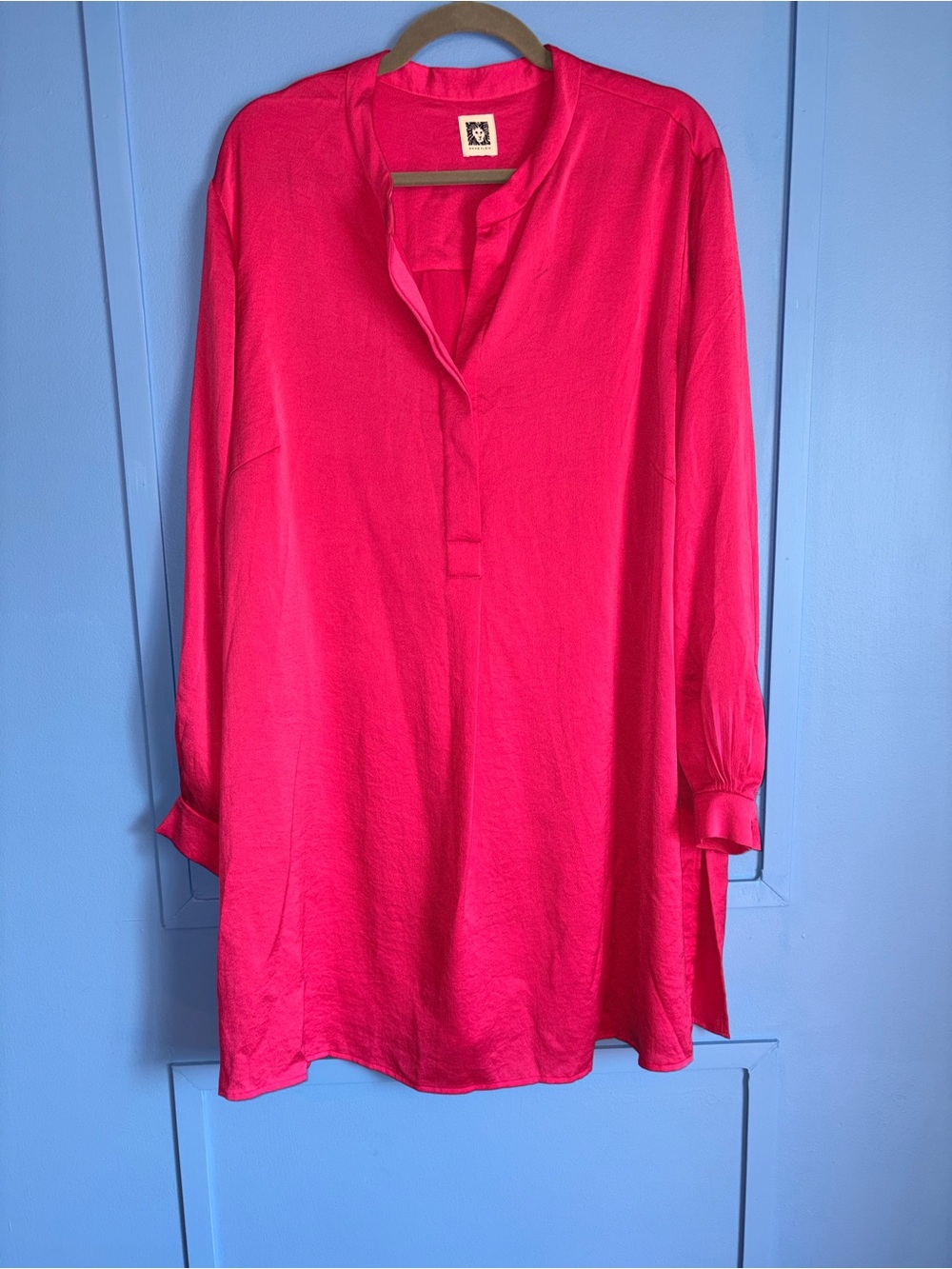 Plus Size Anne Klein Hot Pink Sleeve Tunic Dress - Size 2XL